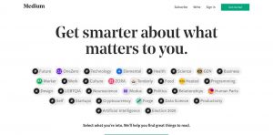 Medium部落格首頁