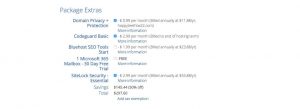 bluehost附加功能選項