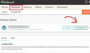 siteground登入wordpress頁面